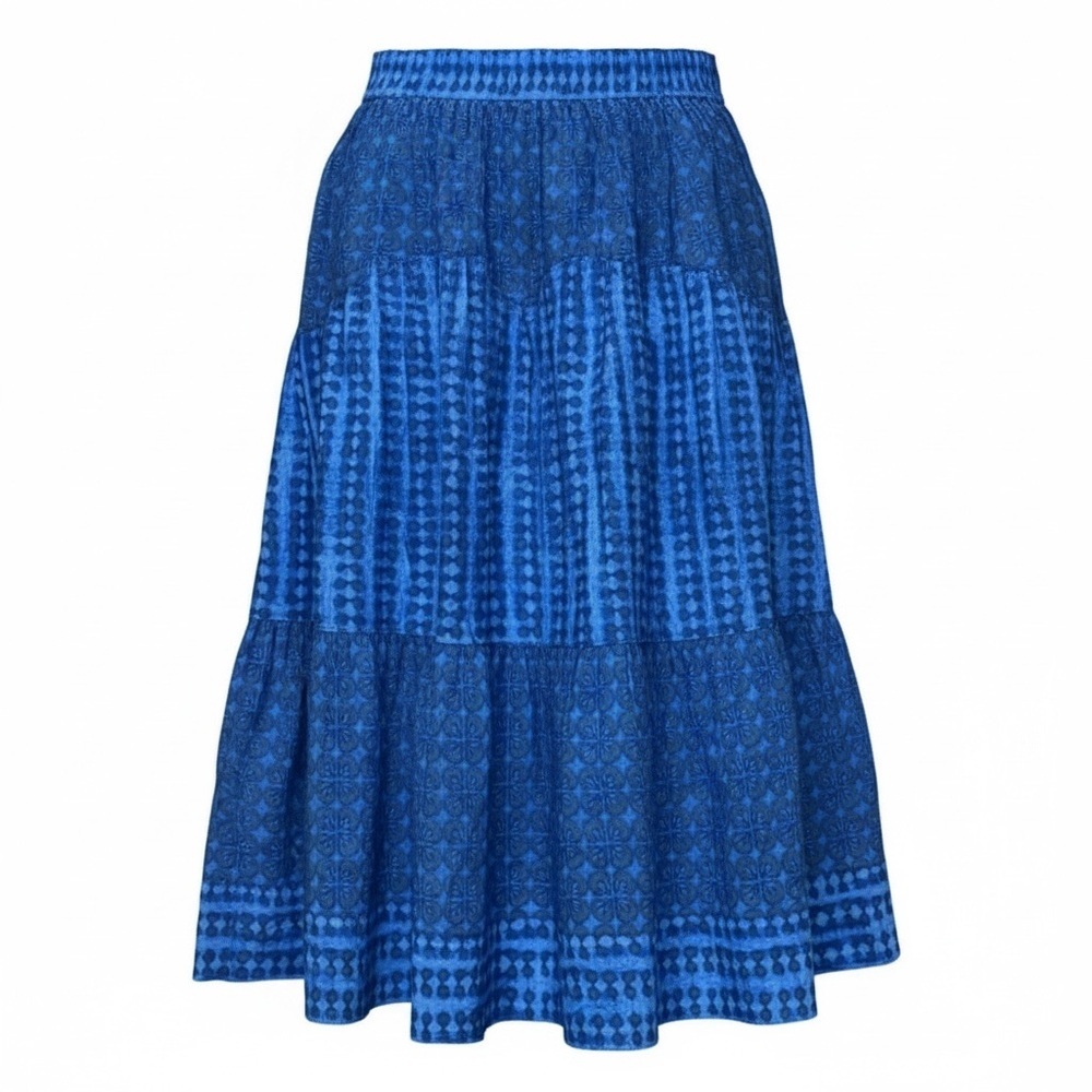 Vineyard Vines blue silk blend maxi skirt, XS